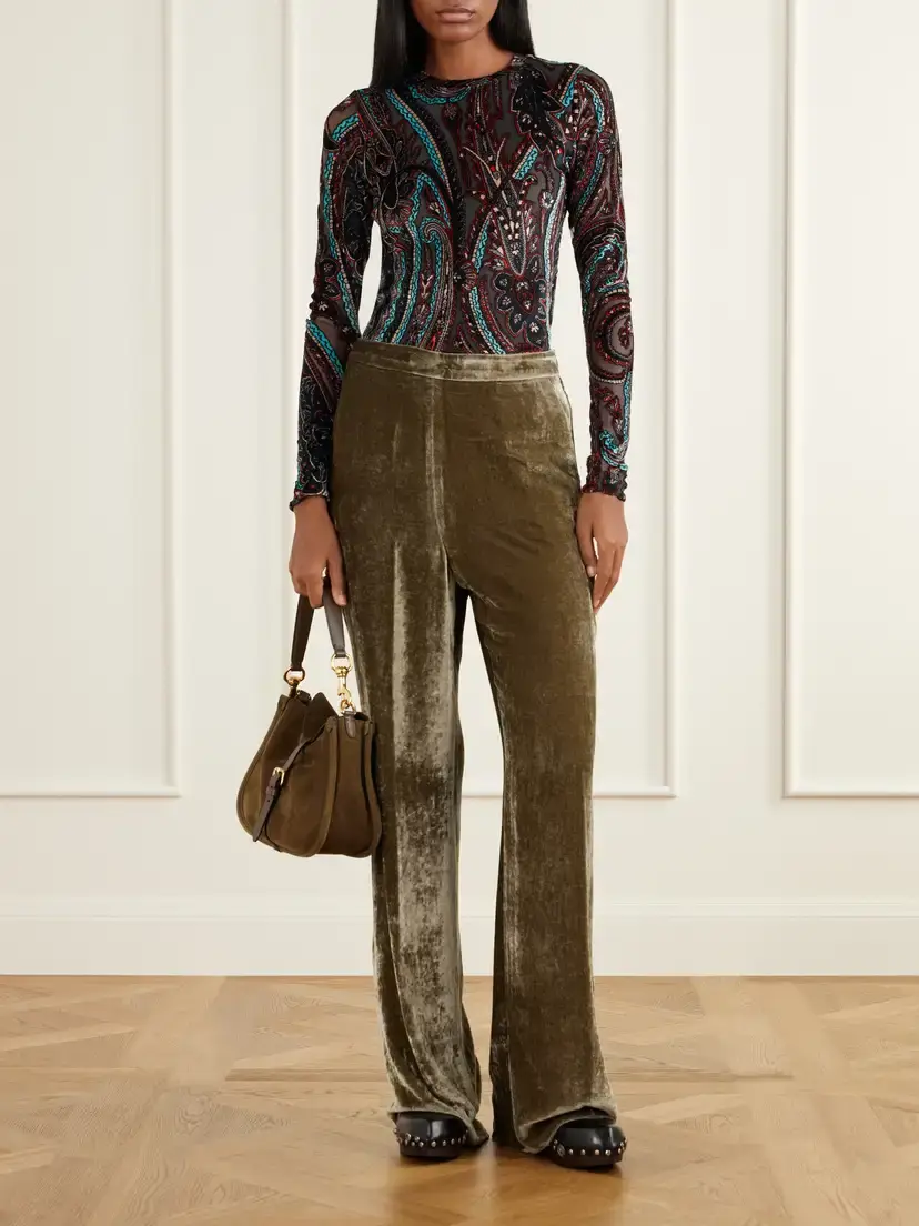 Etro Velvet Straight-leg Pants | Thumbnail 2