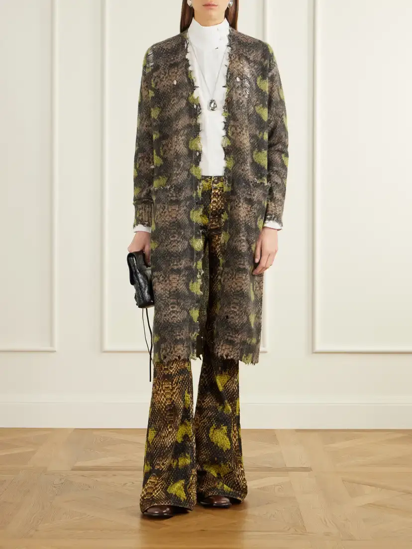 R13 Overflow Boy Snake-print Stretch Cotton-corduroy Flared Pants | Thumbnail 2 R13 Overflow Boy Snake-print Stretch Cotton-corduroy Flared Pants | Thumbnail 2