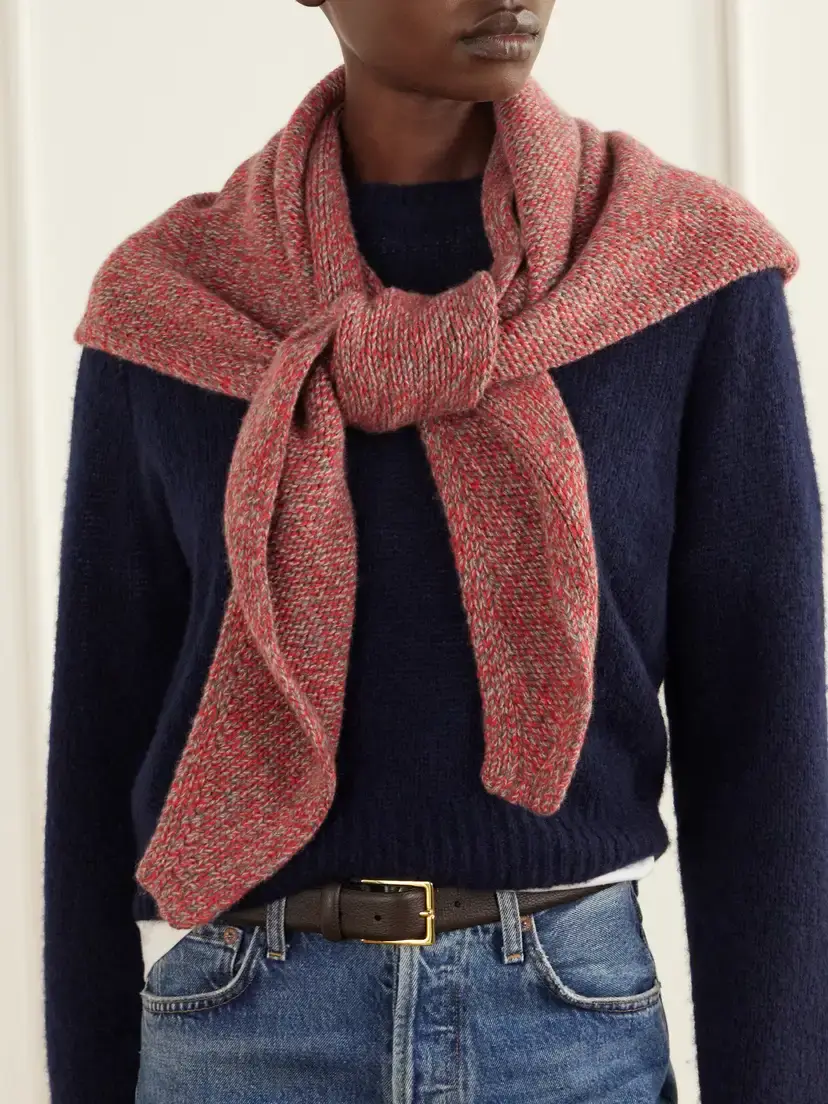 Johnstons of Elgin Keill Triangle Cashmere Scarf | Thumbnail 2 Johnstons of Elgin Keill Triangle Cashmere Scarf | Thumbnail 2
