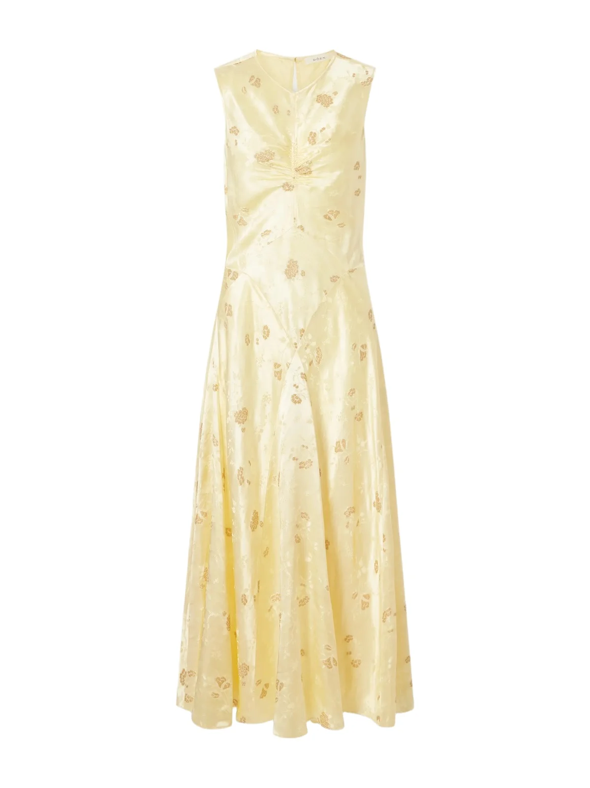 Ginette Paneled Floral Satin-jacquard Midi Dress