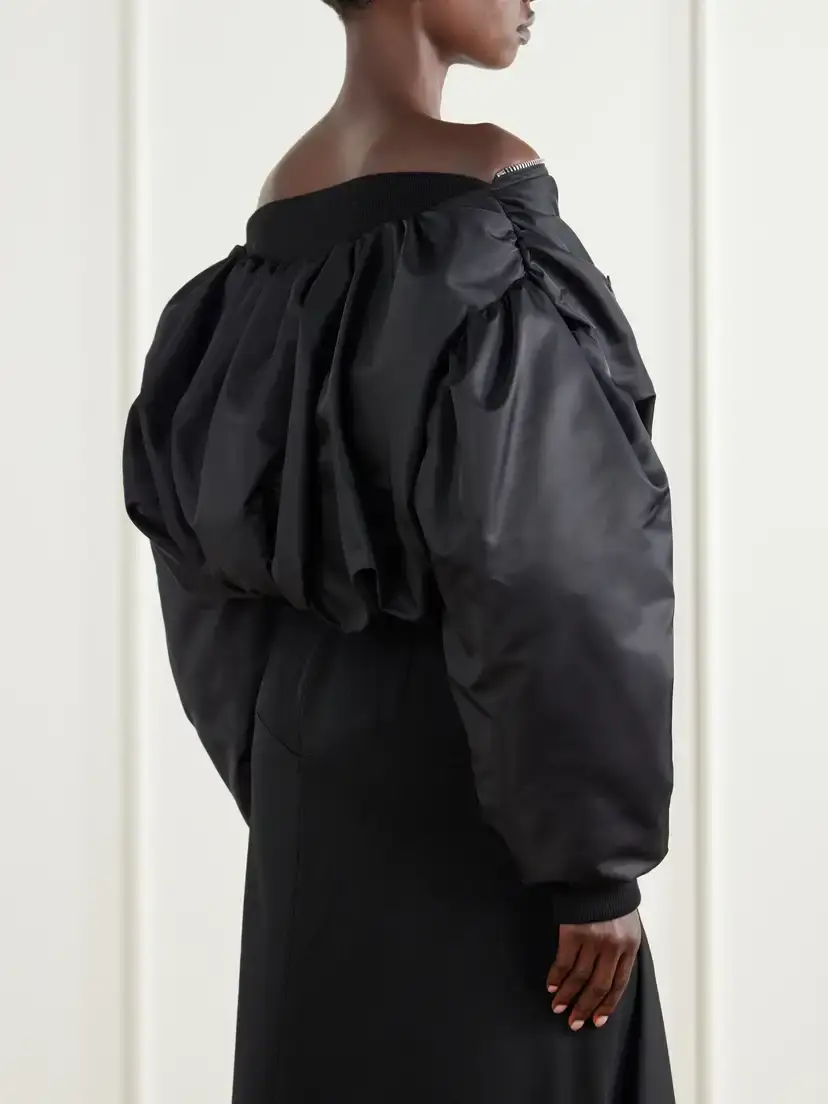 Givenchy Padded Off-the-shoulder Bomber Jacket | Thumbnail 3 Givenchy Padded Off-the-shoulder Bomber Jacket | Thumbnail 3