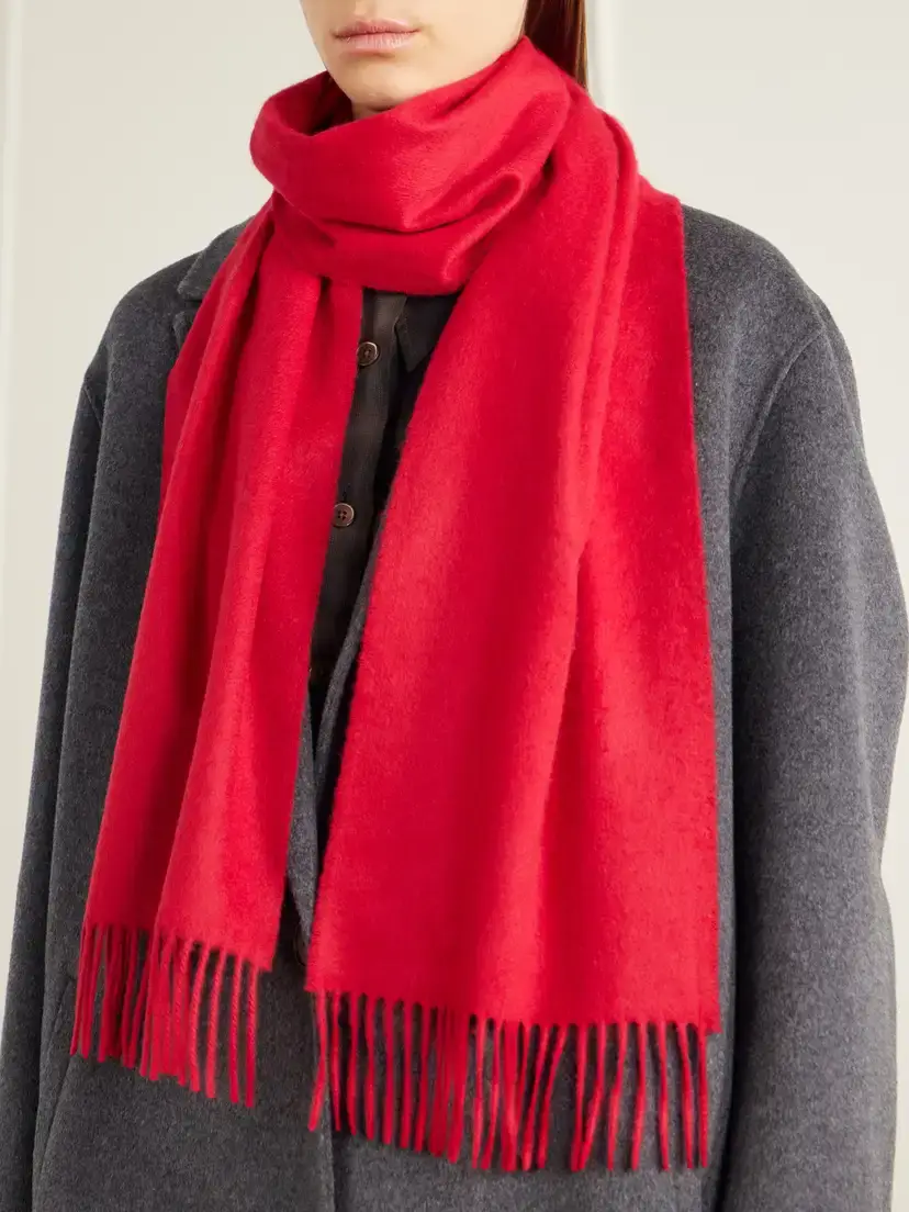 Johnstons of Elgin Fringed Cashmere Scarf | Thumbnail 2 Johnstons of Elgin Fringed Cashmere Scarf | Thumbnail 2