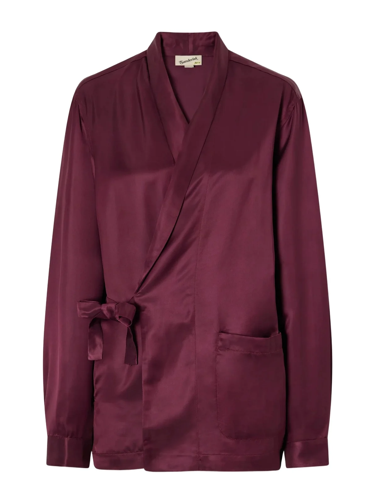 Tie-detailed Satin Jacket Tie-detailed Satin Jacket