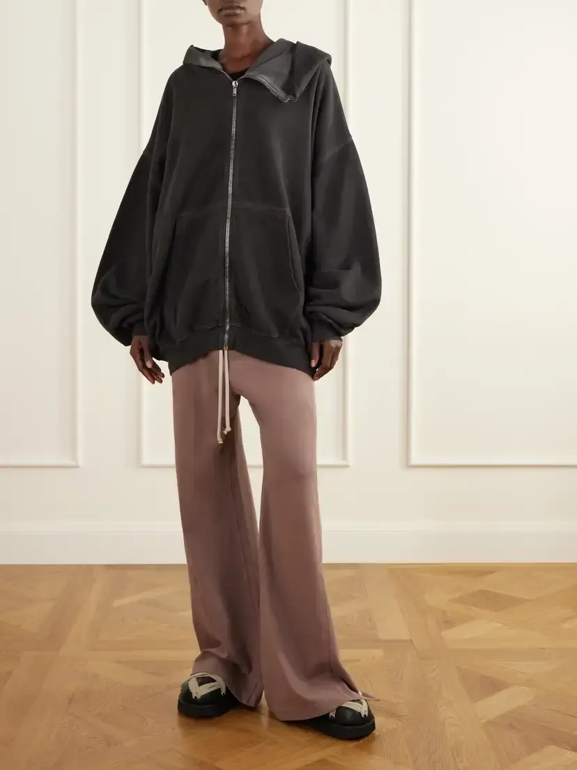 Rick Owens Drkshdw Mountain Hun Cotton-jersey Hoodie | Thumbnail 2 Rick Owens Drkshdw Mountain Hun Cotton-jersey Hoodie | Thumbnail 2