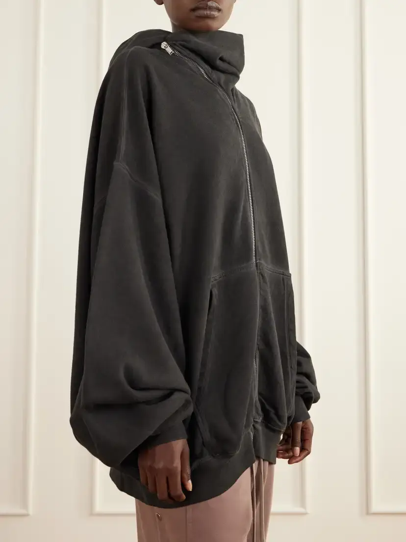 Rick Owens Drkshdw Mountain Hun Cotton-jersey Hoodie | Thumbnail 3 Rick Owens Drkshdw Mountain Hun Cotton-jersey Hoodie | Thumbnail 3