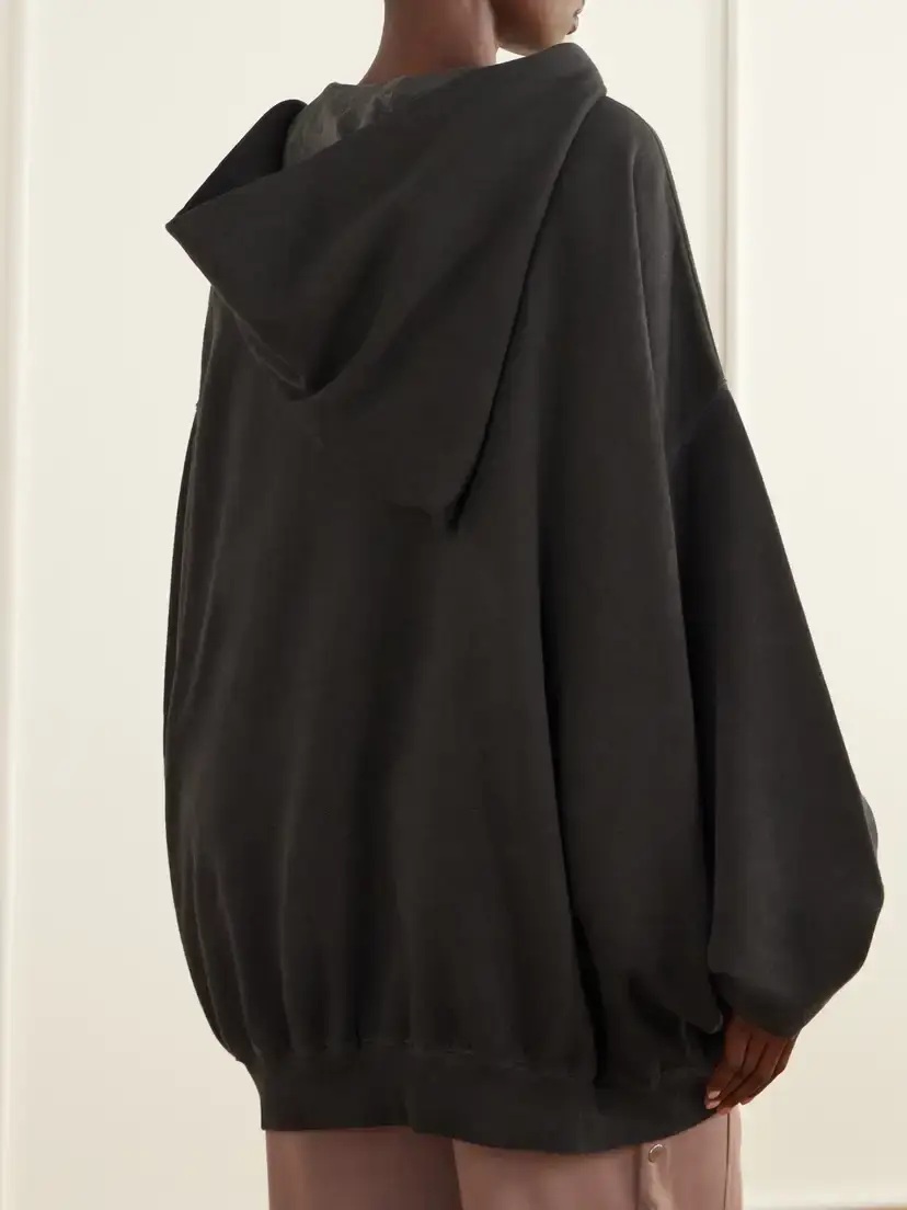 Rick Owens Drkshdw Mountain Hun Cotton-jersey Hoodie | Thumbnail 4 Rick Owens Drkshdw Mountain Hun Cotton-jersey Hoodie | Thumbnail 4