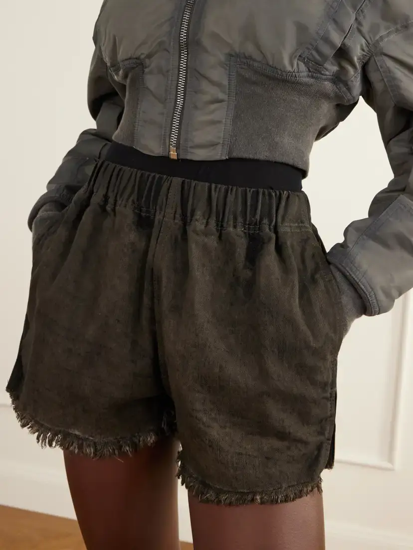 Rick Owens Frayed Denim Shorts | Thumbnail 4 Rick Owens Frayed Denim Shorts | Thumbnail 4