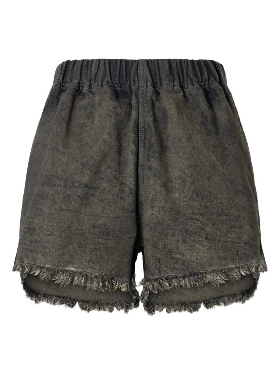 Rick Owens Frayed Denim Shorts