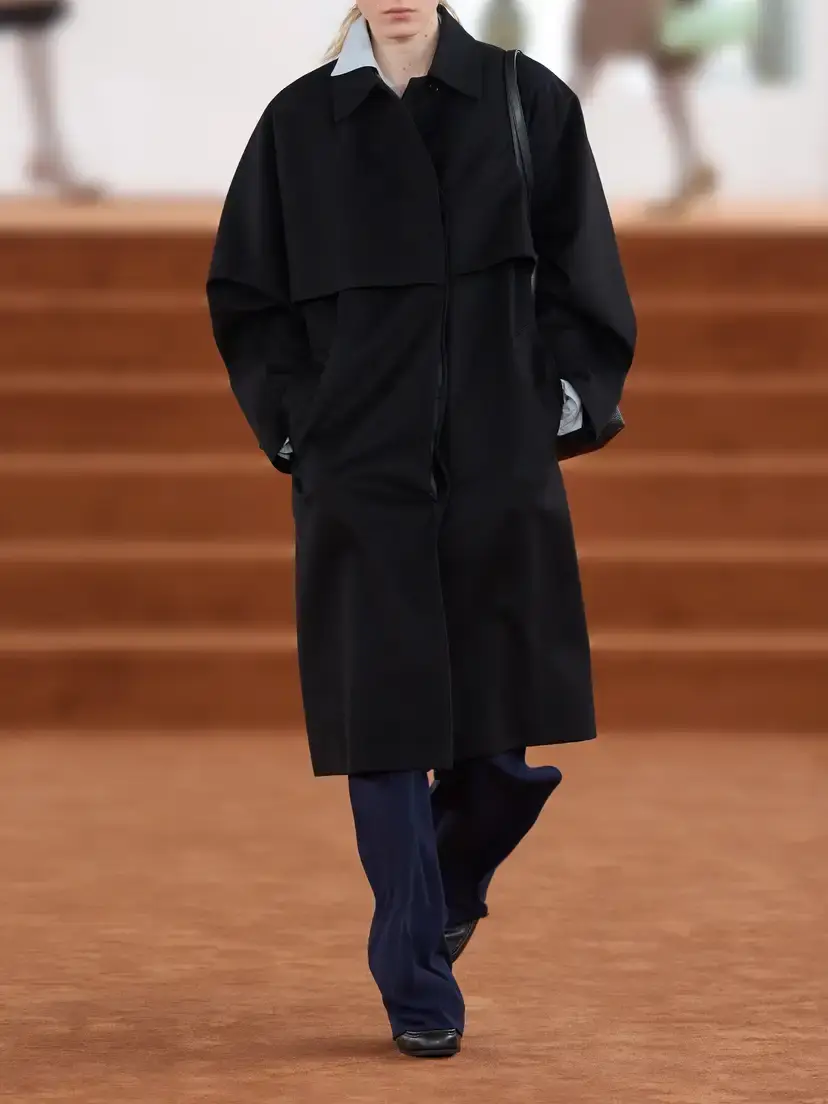 Jil Sander Draped Wool-sablé Wide-leg Pants | Thumbnail 6 Jil Sander Draped Wool-sablé Wide-leg Pants | Thumbnail 6
