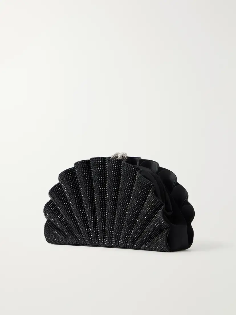 Judith Leiber Couture Origami Fan Crystal-embellished Satin Clutch | Thumbnail 4 Judith Leiber Couture Origami Fan Crystal-embellished Satin Clutch | Thumbnail 4