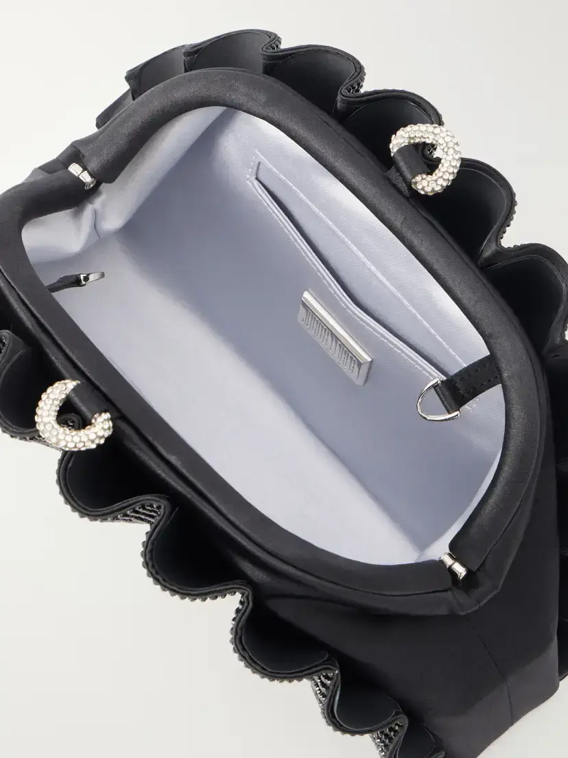 Judith Leiber Couture Origami Fan Crystal-embellished Satin Clutch | Thumbnail 6 Judith Leiber Couture Origami Fan Crystal-embellished Satin Clutch | Thumbnail 6