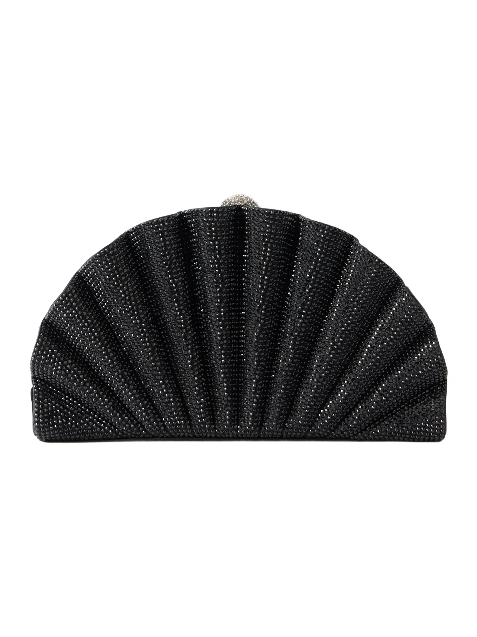 Judith Leiber Couture Origami Fan Crystal-embellished Satin Clutch