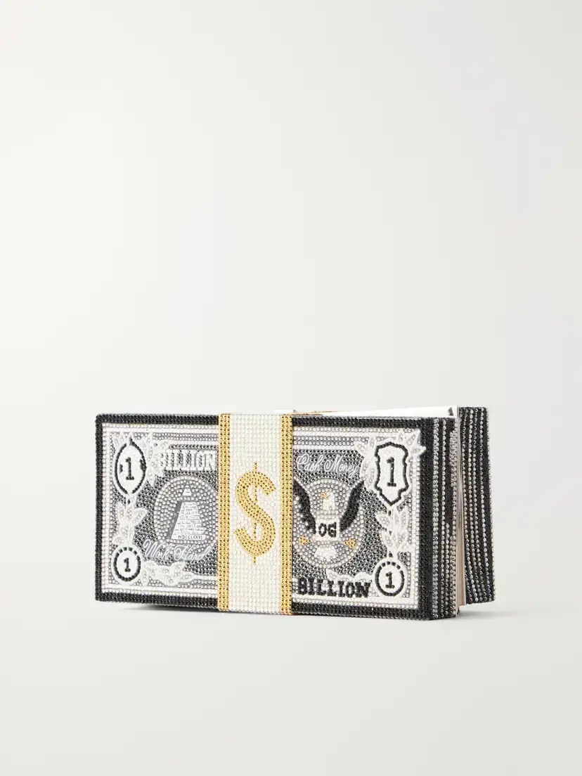 Judith Leiber Couture Billions Stack Of Cash Crystal-embellished Silver-tone Clutch | Thumbnail 4 Judith Leiber Couture Billions Stack Of Cash Crystal-embellished Silver-tone Clutch | Thumbnail 4
