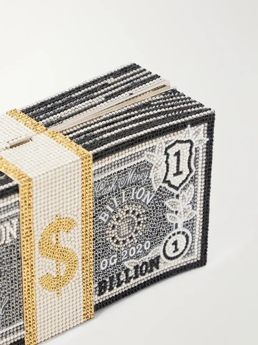 Judith Leiber Couture Billions Stack Of Cash Crystal-embellished Silver-tone Clutch | Thumbnail 5 Judith Leiber Couture Billions Stack Of Cash Crystal-embellished Silver-tone Clutch | Thumbnail 5