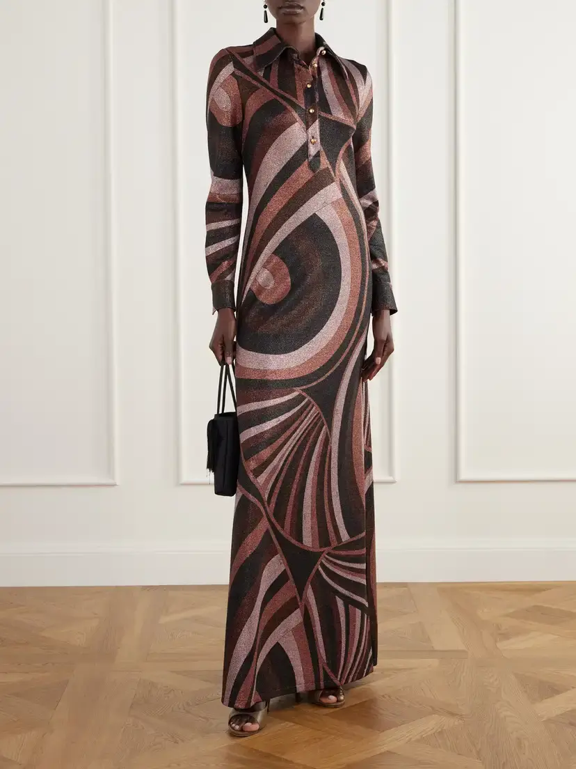 PUCCI Printed Knitted Maxi Dress | Thumbnail 2