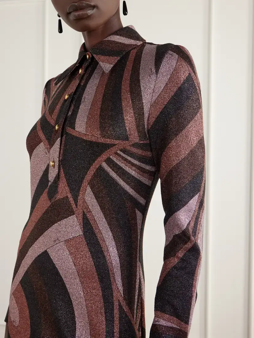 PUCCI Printed Knitted Maxi Dress | Thumbnail 4