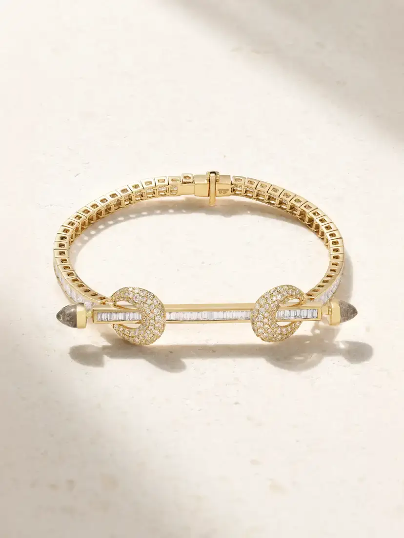 Chakra 18-karat Gold, Diamond And Quartz Tennis Bracelet Chakra 18-karat Gold, Diamond And Quartz Tennis Bracelet