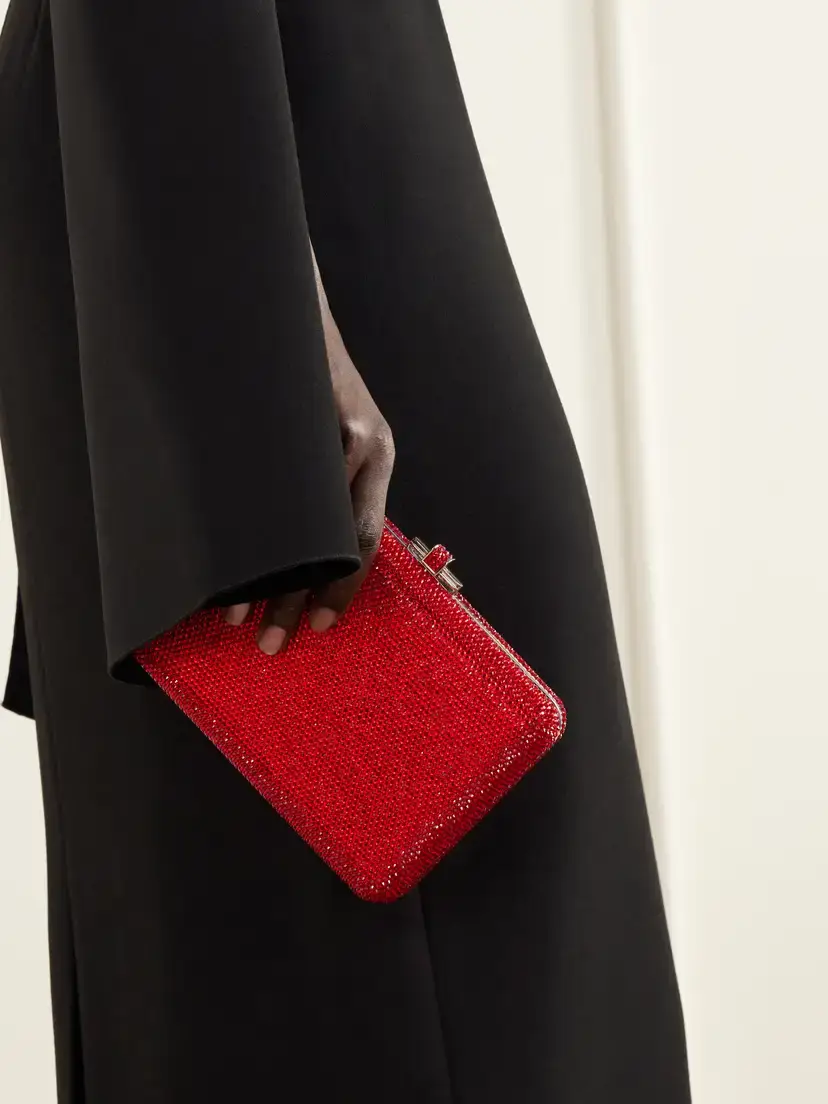 Judith Leiber Couture Slim Slide Crystal-embellished Silver-tone Clutch | Thumbnail 2 Judith Leiber Couture Slim Slide Crystal-embellished Silver-tone Clutch | Thumbnail 2
