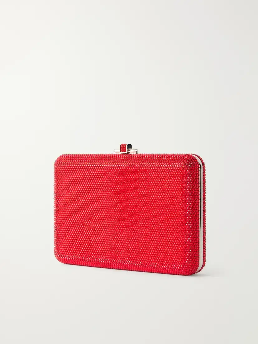 Judith Leiber Couture Slim Slide Crystal-embellished Silver-tone Clutch | Thumbnail 4 Judith Leiber Couture Slim Slide Crystal-embellished Silver-tone Clutch | Thumbnail 4