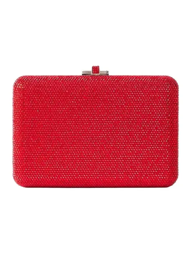 Slim Slide Crystal-embellished Silver-tone Clutch Slim Slide Crystal-embellished Silver-tone Clutch