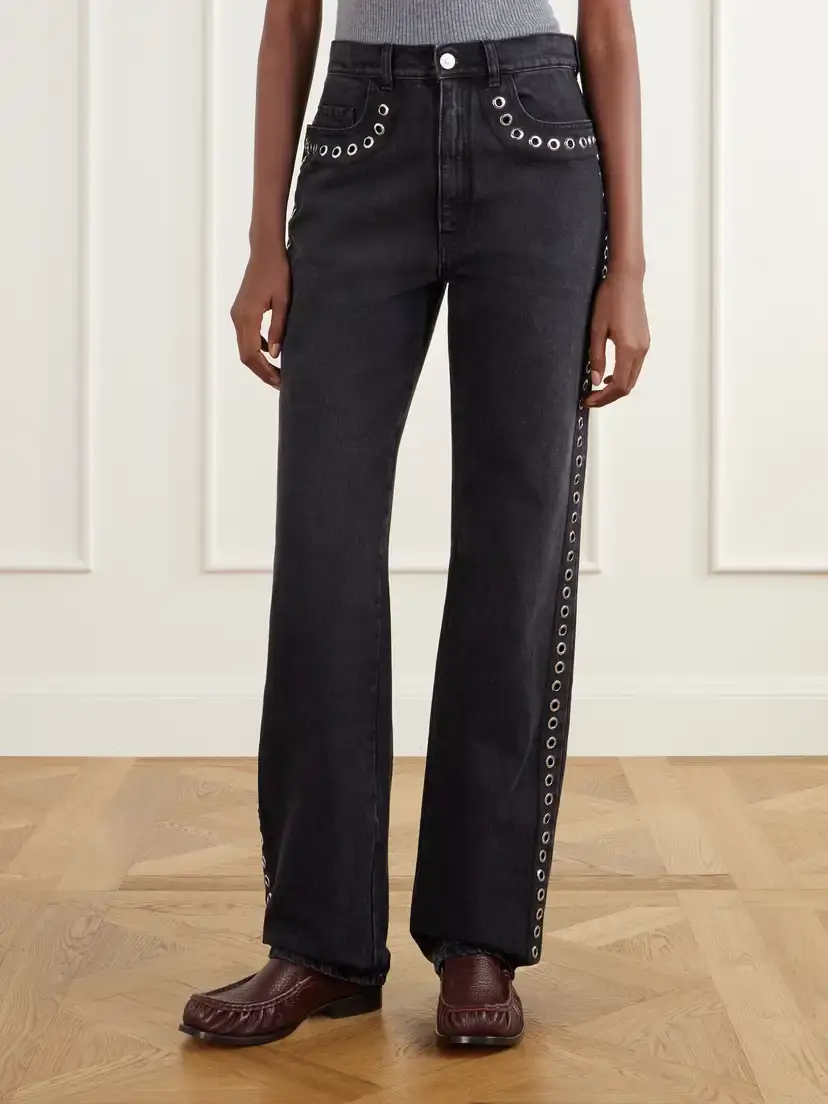 Marni Embellished Mid-rise Straight-leg Jeans | Thumbnail 3 Marni Embellished Mid-rise Straight-leg Jeans | Thumbnail 3
