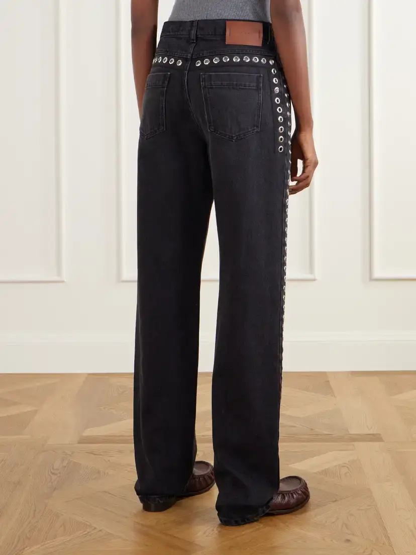 Marni Embellished Mid-rise Straight-leg Jeans | Thumbnail 4 Marni Embellished Mid-rise Straight-leg Jeans | Thumbnail 4