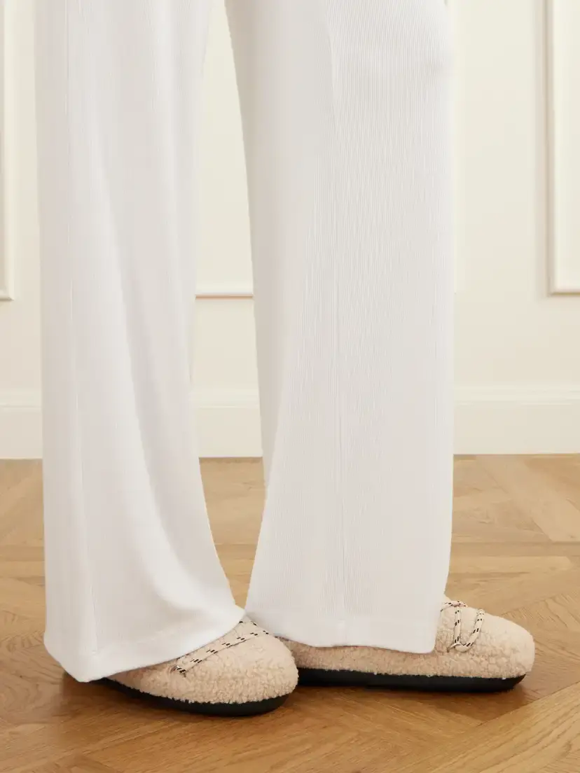 Moon Boot Teddy Suede-trimmed Plush Slip-ons | Thumbnail 2 Moon Boot Teddy Suede-trimmed Plush Slip-ons | Thumbnail 2