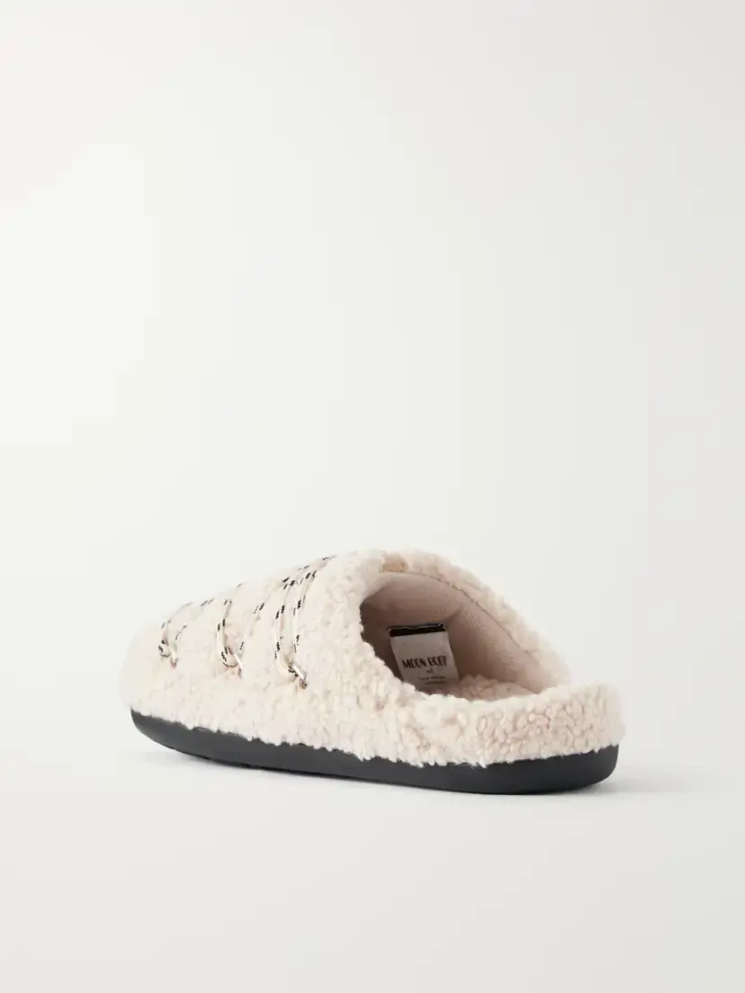 Moon Boot Teddy Suede-trimmed Plush Slip-ons | Thumbnail 3 Moon Boot Teddy Suede-trimmed Plush Slip-ons | Thumbnail 3