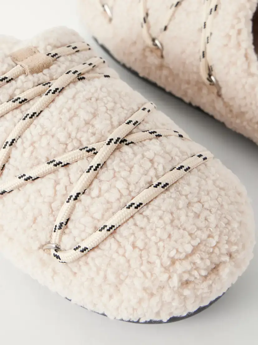 Moon Boot Teddy Suede-trimmed Plush Slip-ons | Thumbnail 5 Moon Boot Teddy Suede-trimmed Plush Slip-ons | Thumbnail 5