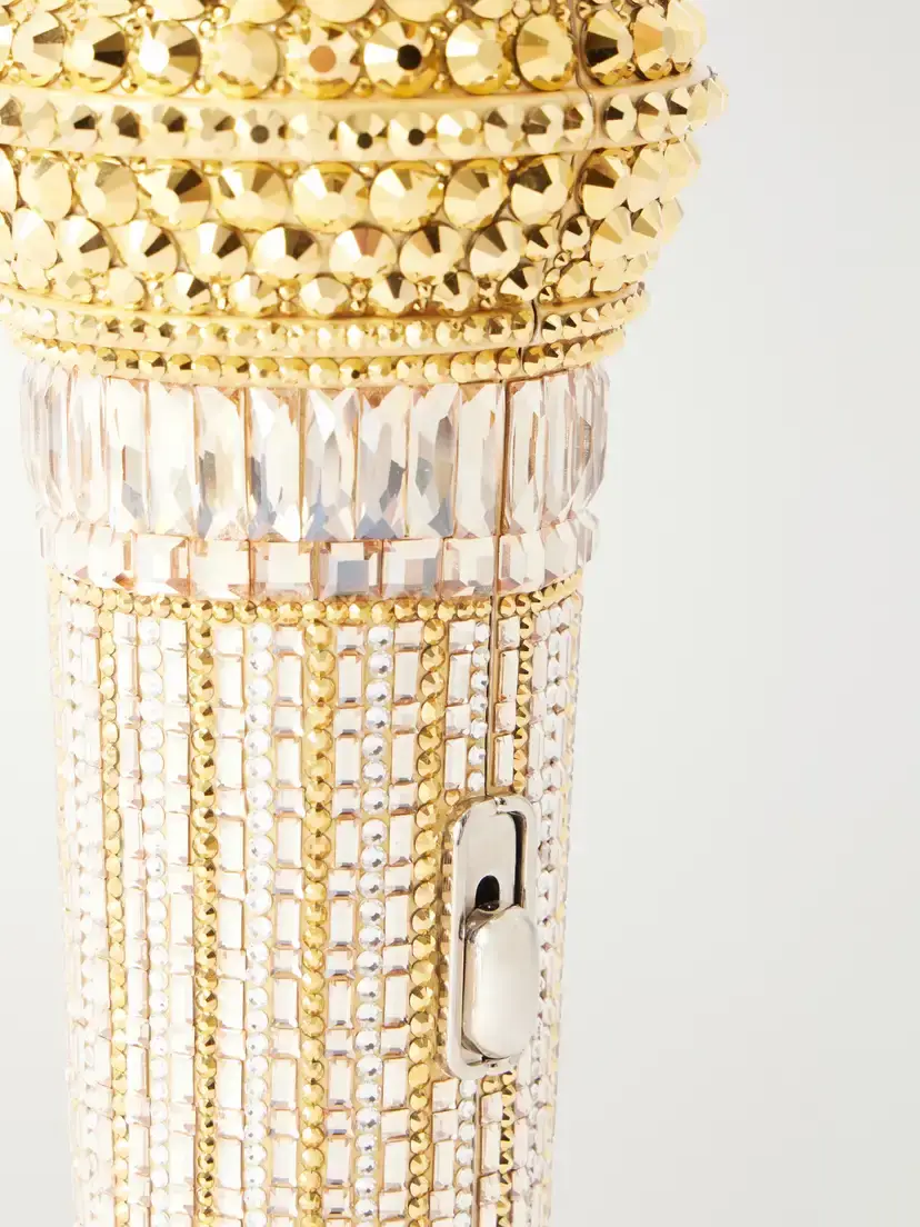 Judith Leiber Couture Microphone Diva Crystal-embellished Silver-tone Clutch | Thumbnail 5 Judith Leiber Couture Microphone Diva Crystal-embellished Silver-tone Clutch | Thumbnail 5
