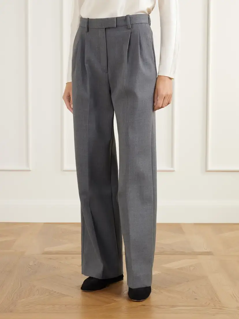 Almada Amel Pleated Twill Straight-leg Pants | Thumbnail 3 Almada Amel Pleated Twill Straight-leg Pants | Thumbnail 3