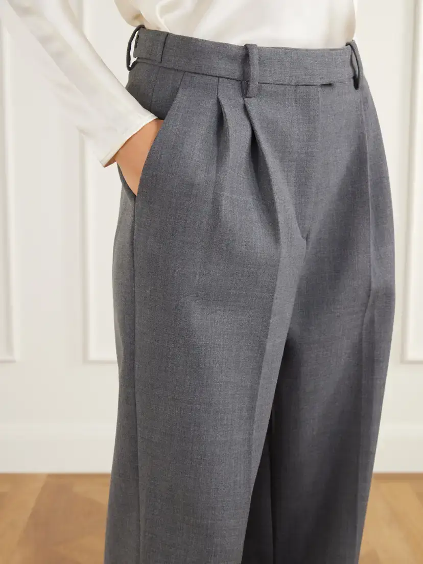 Almada Amel Pleated Twill Straight-leg Pants | Thumbnail 5 Almada Amel Pleated Twill Straight-leg Pants | Thumbnail 5