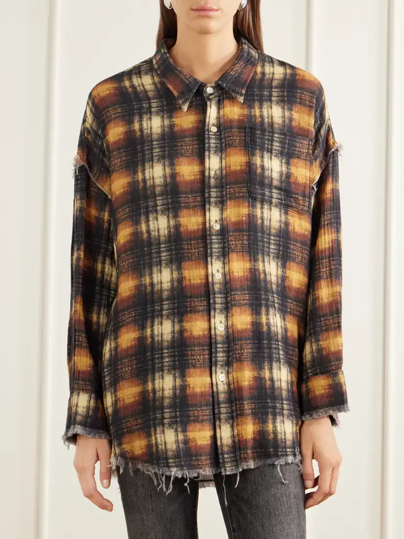 R13 Frayed Cotton-flannel Shirt | Thumbnail 3