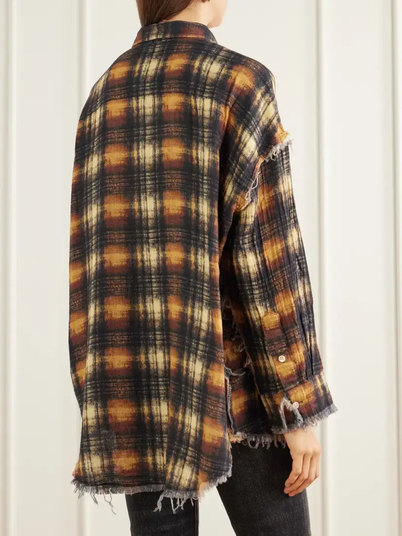 R13 Frayed Cotton-flannel Shirt | Thumbnail 4