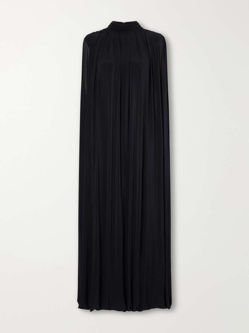 Tove Elia Cape-effect Draped Jersey Maxi Dress