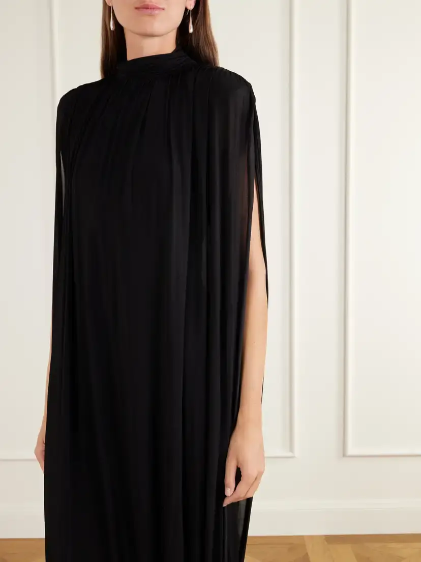 Tove Elia Cape-effect Draped Jersey Maxi Dress | Thumbnail 4 Tove Elia Cape-effect Draped Jersey Maxi Dress | Thumbnail 4
