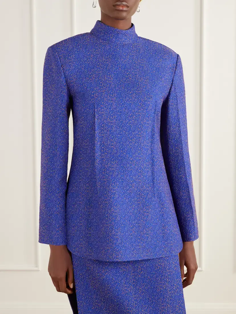 Jil Sander Darted Tweed Blouse | Thumbnail 3