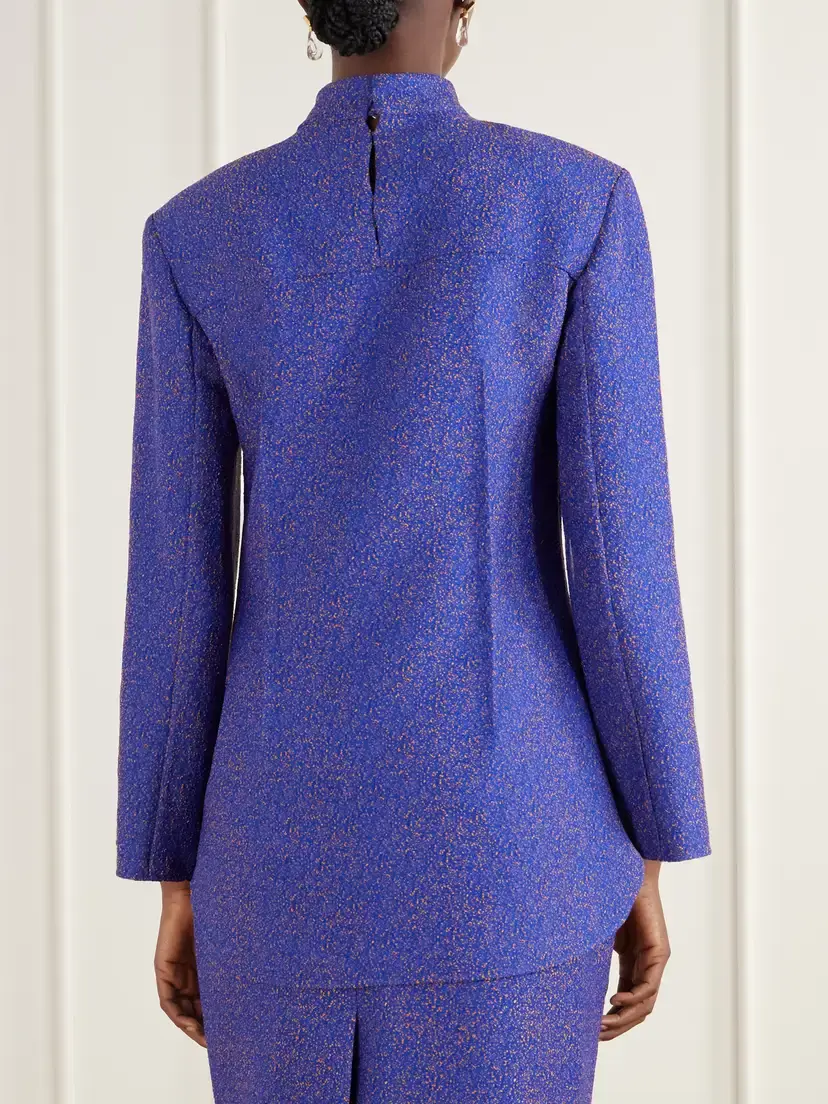 Jil Sander Darted Tweed Blouse | Thumbnail 4