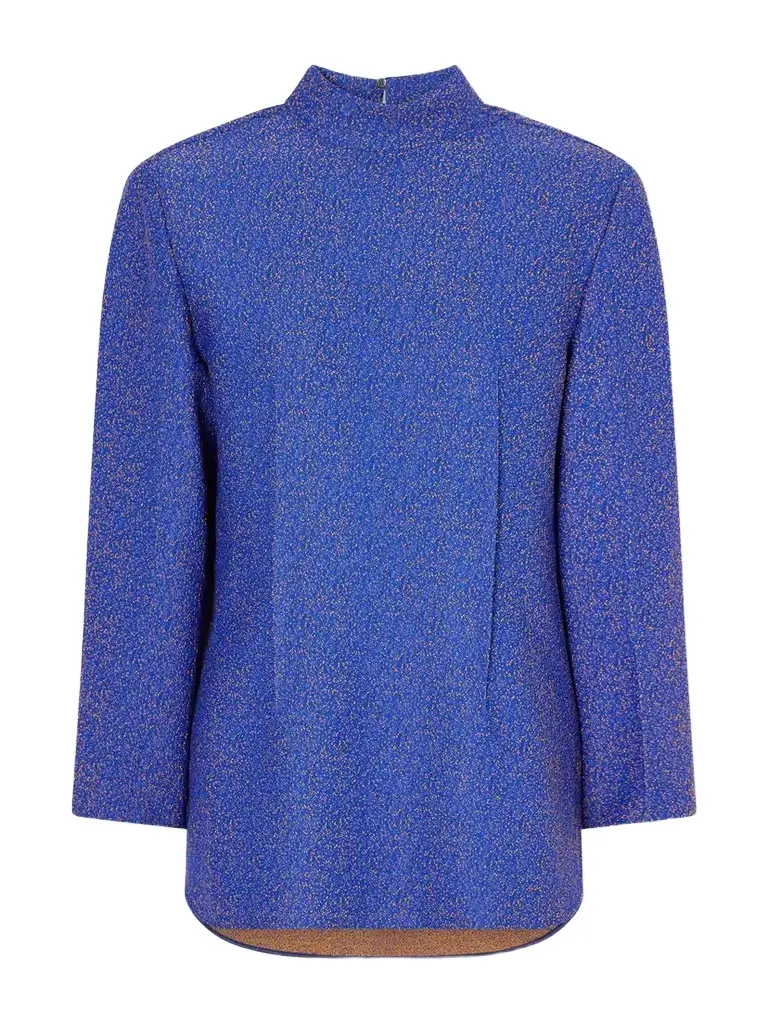 Jil Sander Darted Tweed Blouse