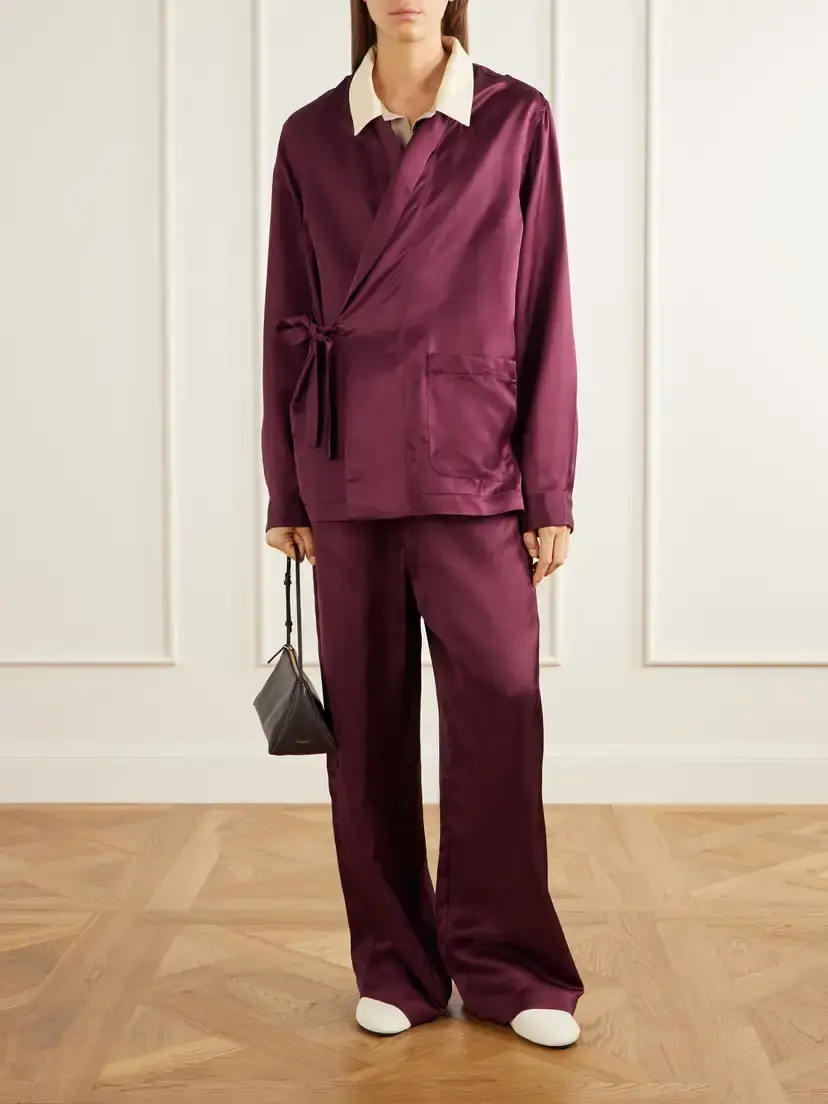 Sanderlak Satin Wide-leg Pants | Thumbnail 2 Sanderlak Satin Wide-leg Pants | Thumbnail 2