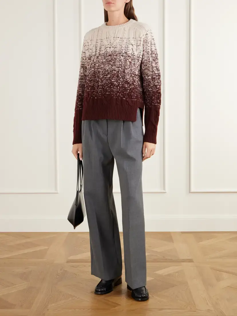 Tove Pierra Dégradé Cable-knit Wool Sweater | Thumbnail 2