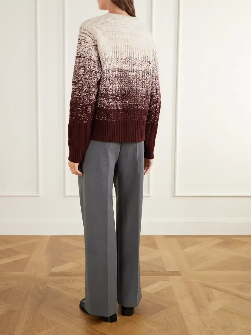 Tove Pierra Dégradé Cable-knit Wool Sweater | Thumbnail 3