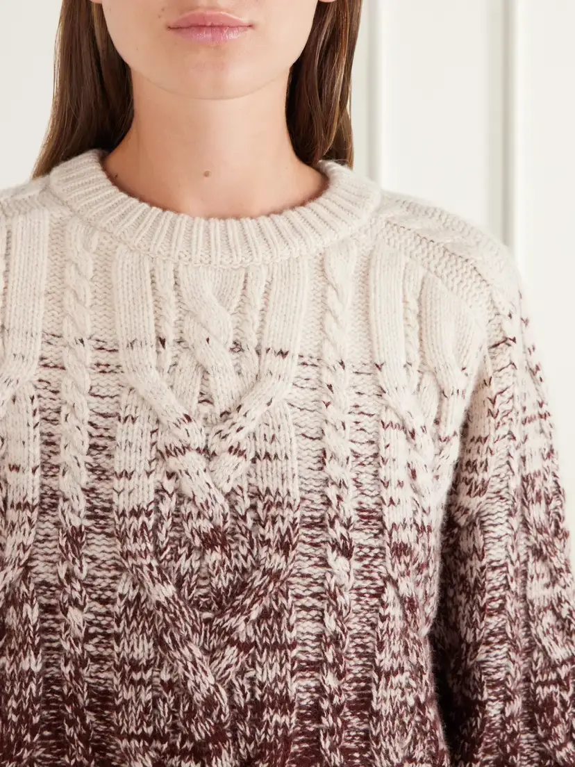 Tove Pierra Dégradé Cable-knit Wool Sweater | Thumbnail 4