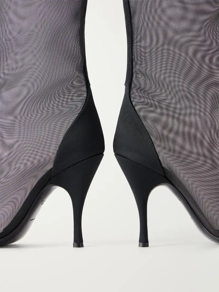 Alaïa Tube 100 Grosgrain-trimmed Tulle Knee Boots | Thumbnail 5 Alaïa Tube 100 Grosgrain-trimmed Tulle Knee Boots | Thumbnail 5