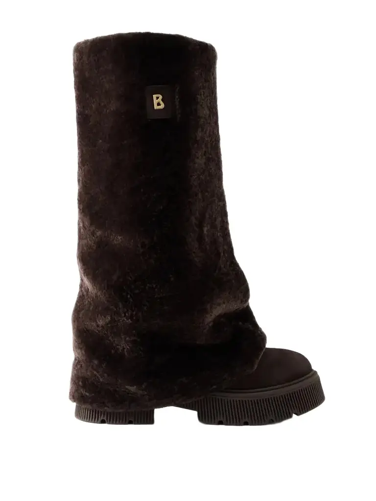 Turin 8 D Suede And Shearling Knee Boots Turin 8 D Suede And Shearling Knee Boots
