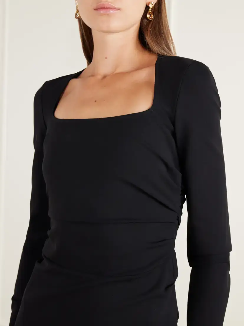 Dolce & Gabbana Ruched Stretch-jersey Midi Dress | Thumbnail 4 Dolce & Gabbana Ruched Stretch-jersey Midi Dress | Thumbnail 4