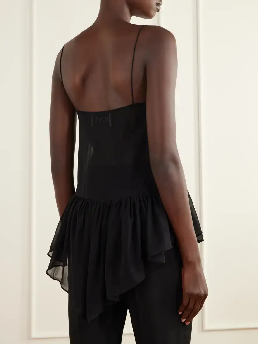 Tove Harlowe Asymmetric Gathered Silk-chiffon Blouse | Thumbnail 3 Tove Harlowe Asymmetric Gathered Silk-chiffon Blouse | Thumbnail 3