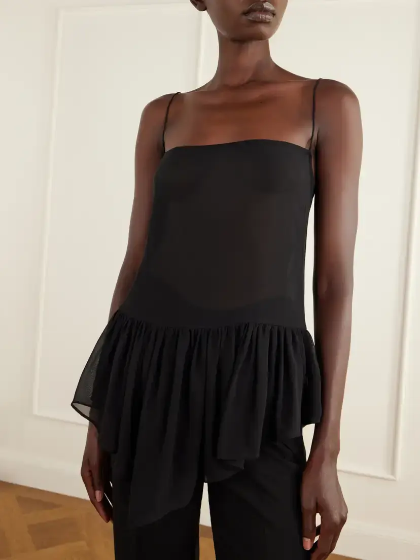 Tove Harlowe Asymmetric Gathered Silk-chiffon Blouse | Thumbnail 4 Tove Harlowe Asymmetric Gathered Silk-chiffon Blouse | Thumbnail 4