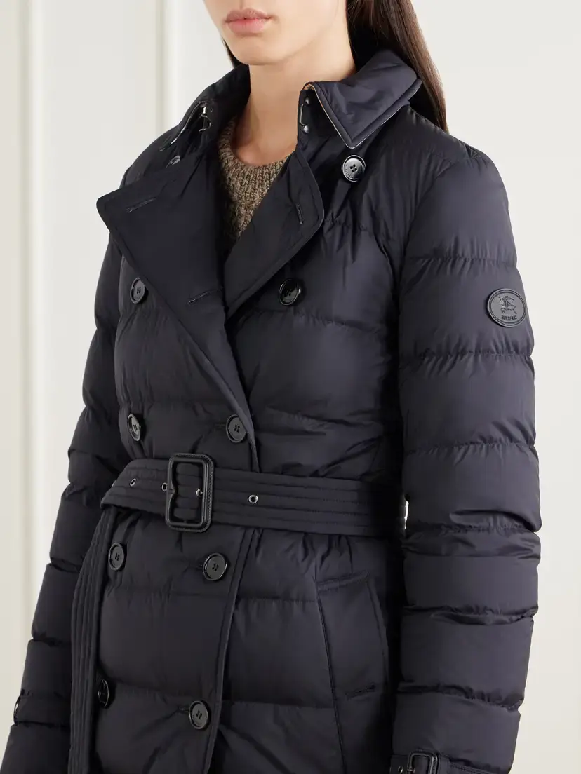 Burberry Belted Double-breasted Quilted Padded Shell Coat | Thumbnail 6 Burberry Belted Double-breasted Quilted Padded Shell Coat | Thumbnail 6