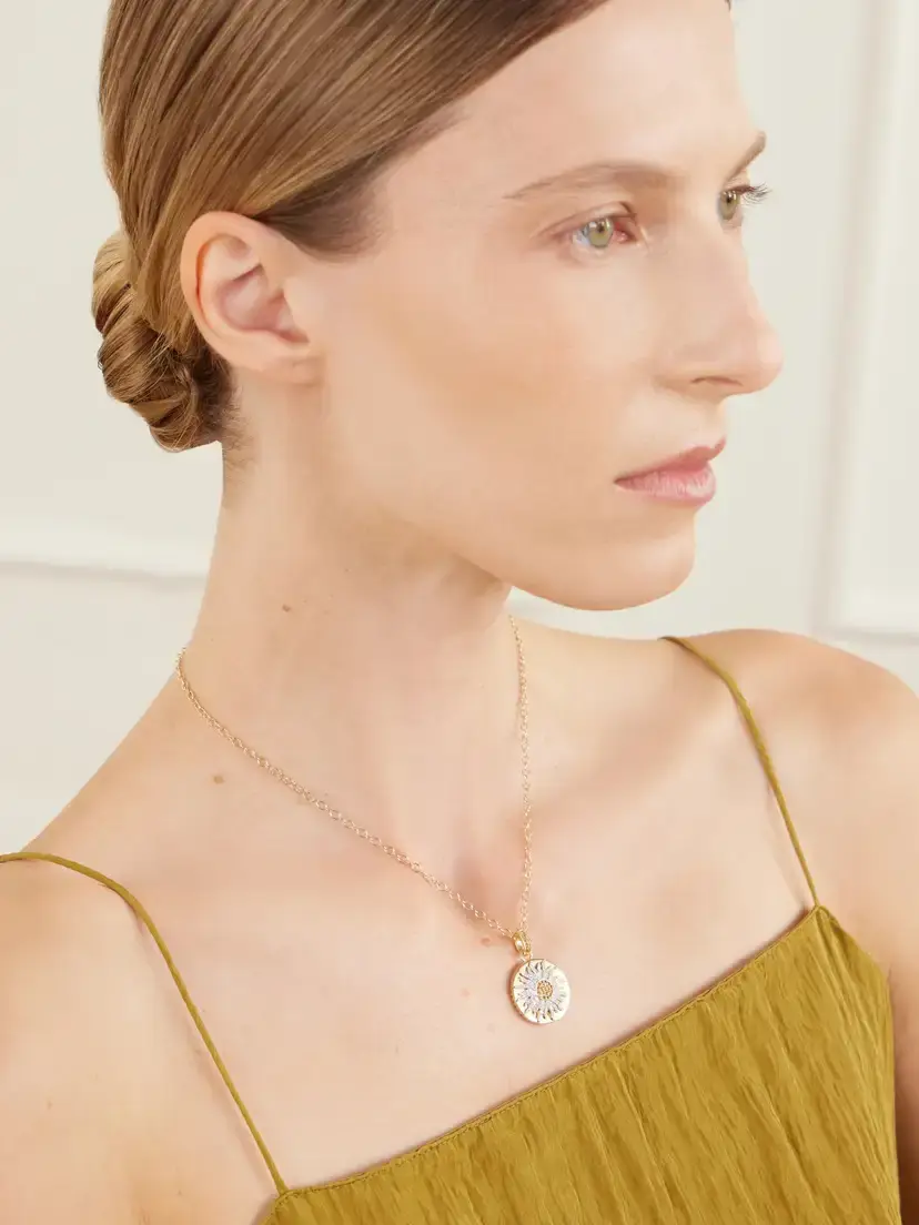 Yvonne Léon Roi Soleil Mini 18-karat Gold, Diamond And Citrine Necklace | Thumbnail 2 Yvonne Léon Roi Soleil Mini 18-karat Gold, Diamond And Citrine Necklace | Thumbnail 2